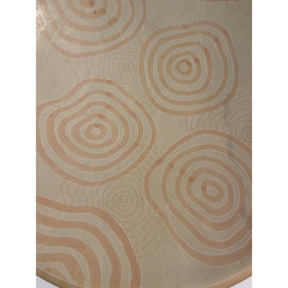 Decorative 10" Pink Stone Bowl made in Kenya, Great for Boho style - Picture 2 of 4